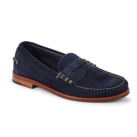 Allen Edmonds Other - Allen Edmonds Sea Island Blue Suede Penny Loafer  slip on  shoes 11,5 D
